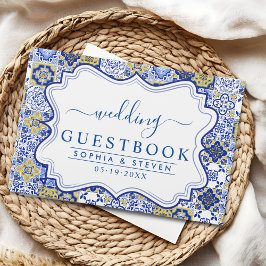 Livro De Visitas Lemon-Themed Mediterranean Tile Wedding