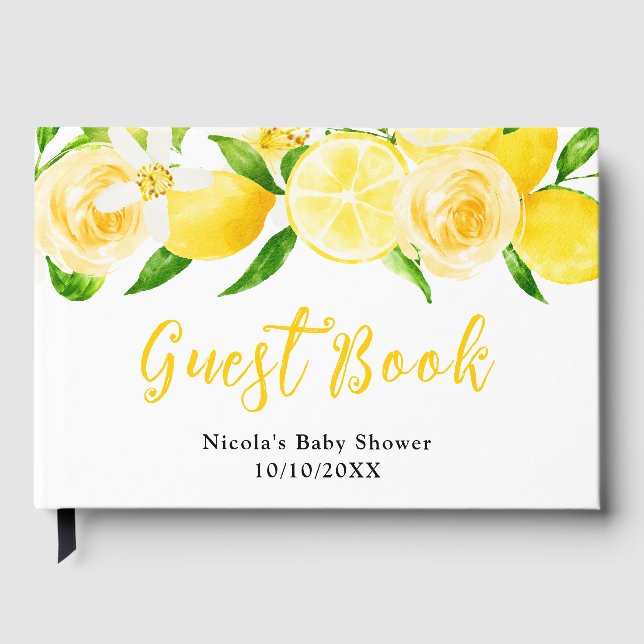 Livro De Visitas Lemons and Foliage Baby Shower (Frente)