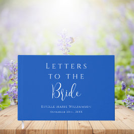 Livro De Visitas Letras de Safira Personalizadas para a Noiva