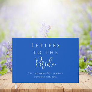 Livro De Visitas Letras de Safira Personalizadas para a Noiva