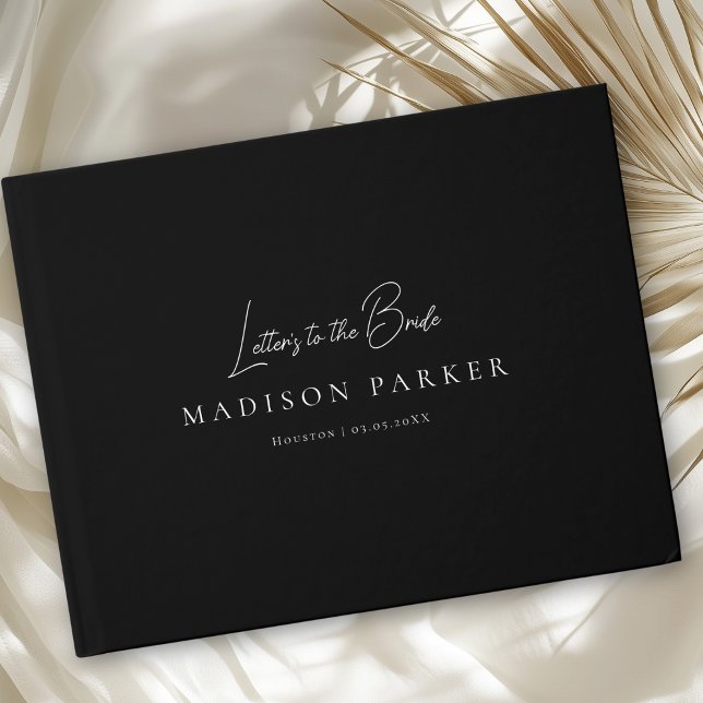 Livro De Visitas Letters to the Bride! Black Bridal Shower (Letters to the Bride! Black Bridal Shower Guest Book)