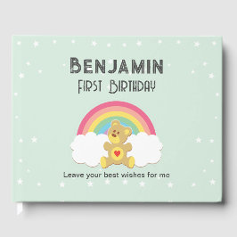 Livro De Visitas Libro de firmas osito arco iris.