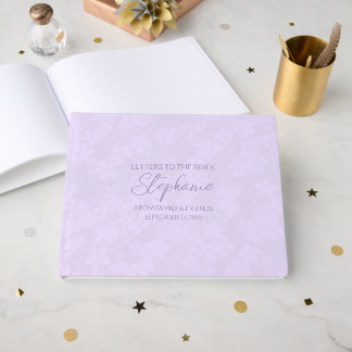 Livro De Visitas Lilac Letters to the Bride Keepsake Notebook