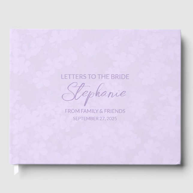 Livro De Visitas Lilac Letters to the Bride Keepsaoke Notebook (Frente)