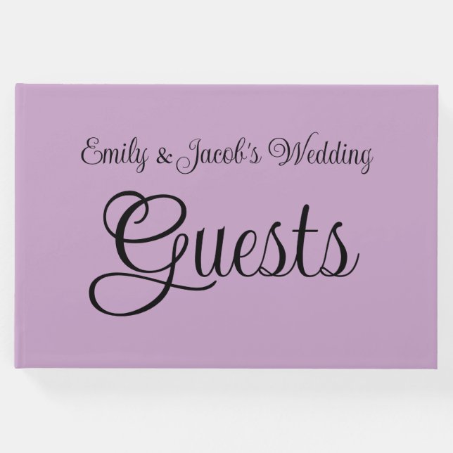 Livro De Visitas Lilac Personalizado (Frente)