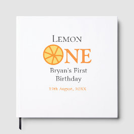 Livro De Visitas Limão, uma cinza de laranja primeiro aniversario f
