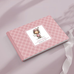 Livro De Visitas Linda e sonhadora garotinha de 1 ano de idade em f