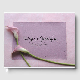 Livro De Visitas Lírios cor-de-rosa