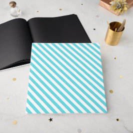 Livro De Visitas Listras diagonais clássicas em azul e branco
