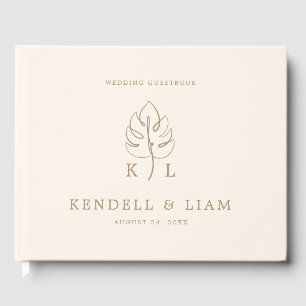 Livro De Visitas Logotipo de Casamento Monográfico Personalizado