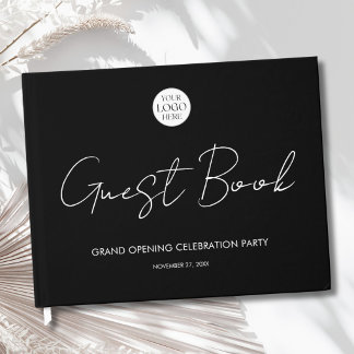 Livro De Visitas Logotipo Empresarial Personalizado Moderno Elegant