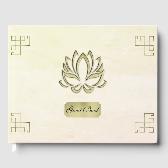 Livro De Visitas Lotus Dourado (Frente)