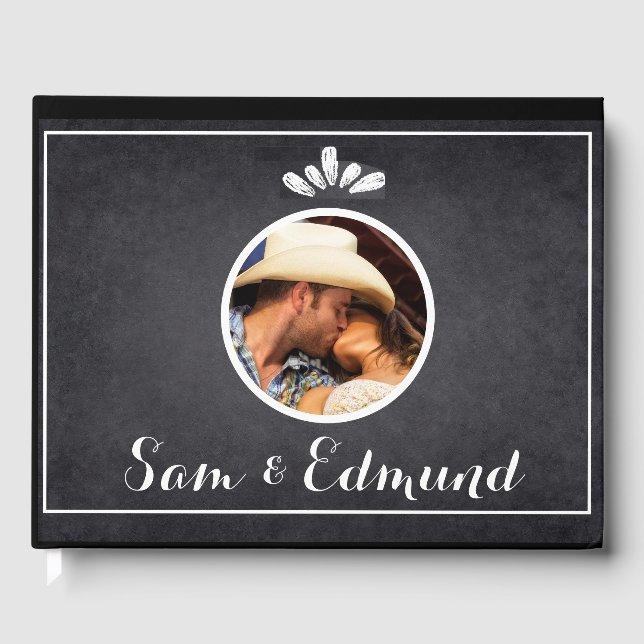 Livro De Visitas Lousa Minimalista - Foto-  (Frente)