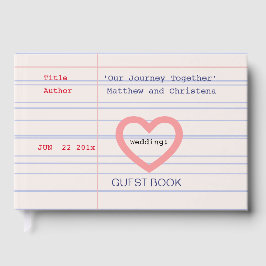 Livro De Visitas Love Story Due Date Library Card Wedding 