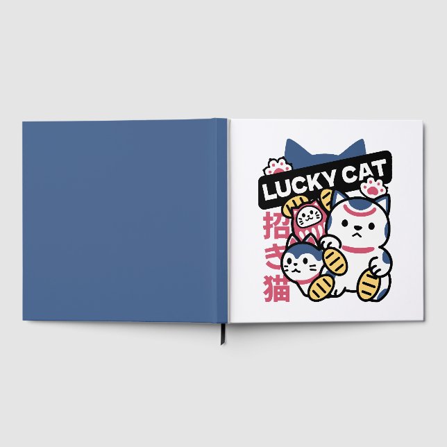 Livro De Visitas Lucky Cat Maneki Neko – Japanese Fortune Cat  (Completo)