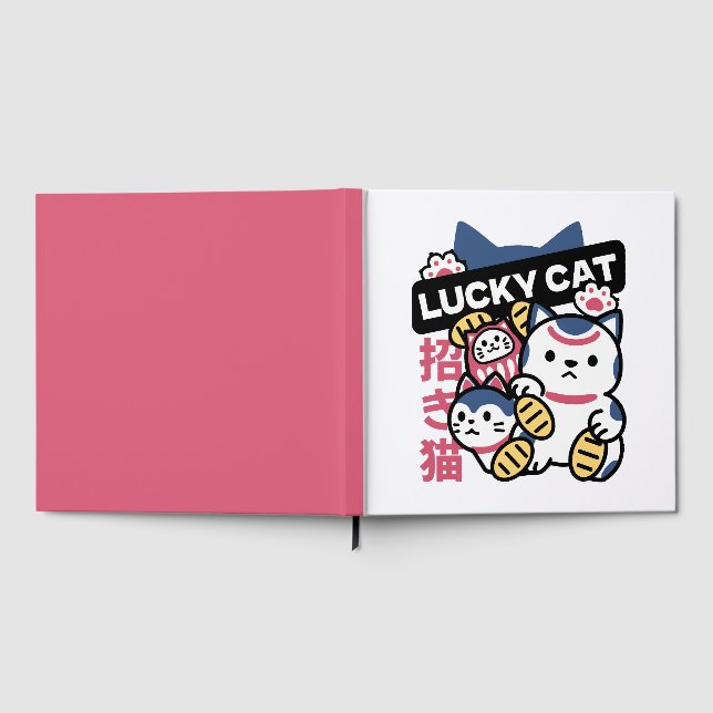 Livro De Visitas Lucky Cat Maneki Neko – Japanese Fortune Cat  (Completo)
