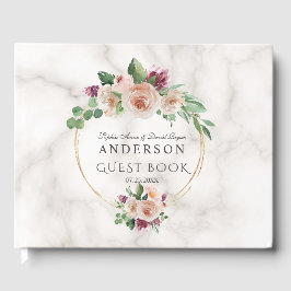 Livro De Visitas Lush Watercolor Olive Branch Wreath Casamento