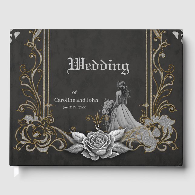 Livro De Visitas Luxo encontra romance. (Frente)