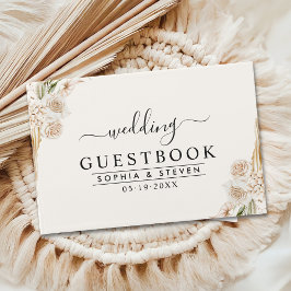 Livro De Visitas Luxurious Boho Wedding with Subtle Floral Accents