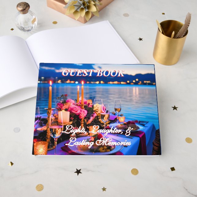 Livro de Visitas "Luzes, Risadas e Memórias Inesqu (Frente aberta)