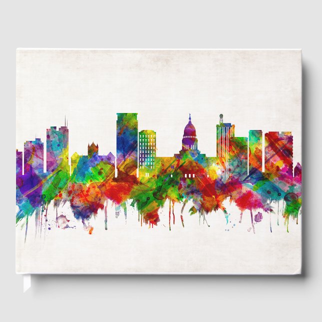 Livro De Visitas Madison Wisconsin Skyline (Frente)