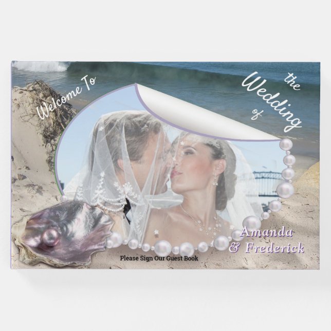 Livro De Visitas Mãe de Pérolas Mescladas como Pântanos Líquidos (Frente)