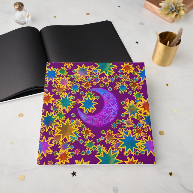 Livro De Visitas Magia da Lua Mística (Frente aberta)