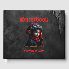 Livro De Visitas Magia do elfo gótico debaixo da lua de cheio.