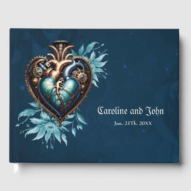 Livro De Visitas Magnífico coração elegante de galinheiro. (Frente)