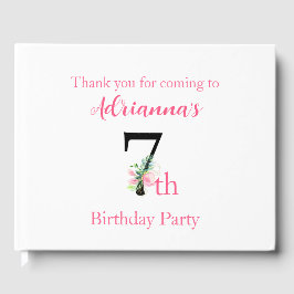 Livro De Visitas Magnolia Aniversário de 7 de Aniversário