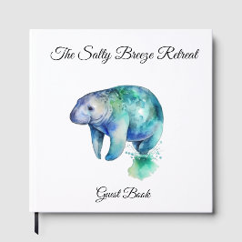 Livro De Visitas Manatee Sussurro Oceânico, personalizado