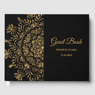 Livro De Visitas mandala clássico tradicional luxuoso art dec