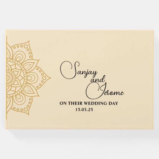 Livro De Visitas Mandala Guest Book | Casamentos Luxuosos (Frente)