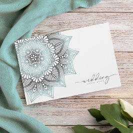 Livro De Visitas Mandala Lace Wedding Lt. Blue ID968