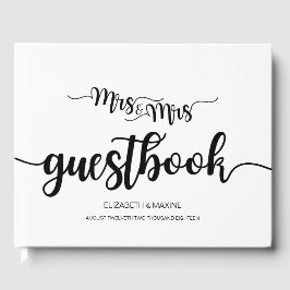 Livro De Visitas Manuscrita Moderna Sra. Wedding Guestbook