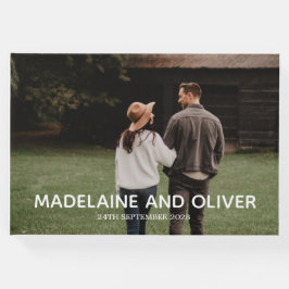 Livro De Visitas Manutenção Simples da Foto Elegante do noivado