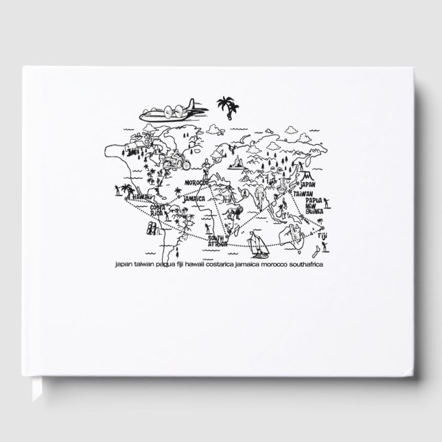 Livro De Visitas map world adventure world (Frente)