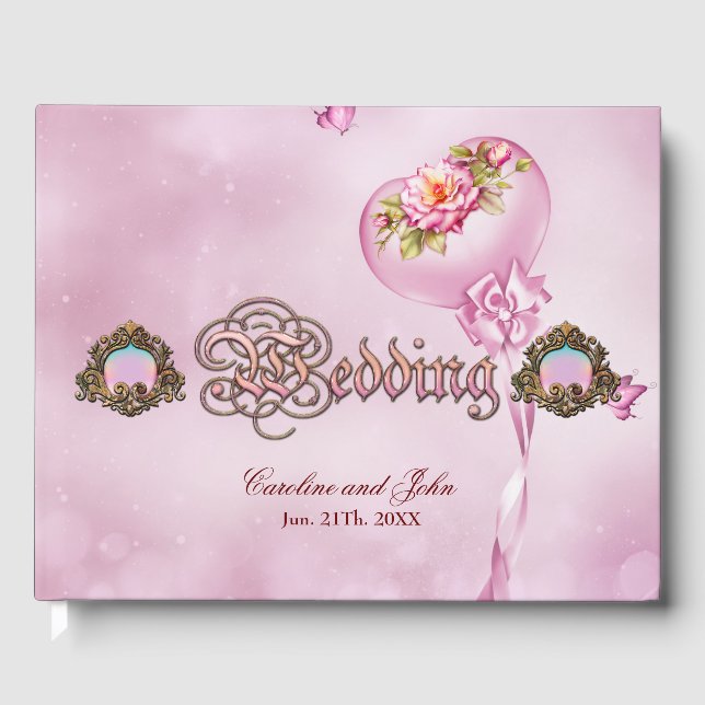 Livro De Visitas Maravilhosa Callas Lily rosa (Frente)