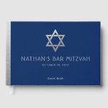Livro De Visitas Marinho Azul Bar Mitzvah Silver Star do David Pers<br><div class="desc">O elegante e clássico bar azul e prata mitzvah personalizado livro de hóspedes impresso personalizado com nome personalizado,  data e Estrela de David.</div>