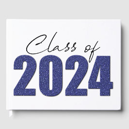 Livro De Visitas Marinho Blue Glitter Classe de 2024