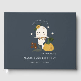 Livro De Visitas Marinho de Halloween Fantasma Pequeno Boo Qualquer