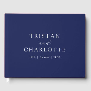Livro De Visitas Marinho Elegante Personalizado Azul