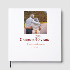 Livro De Visitas Marron arco aplaude 40 anos de casamento