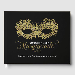 Livro De Visitas Mascarada Elegante