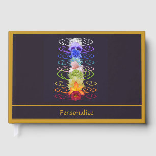 Livro De Visitas Meditação Espiritual de Flores de Cores de Chakra