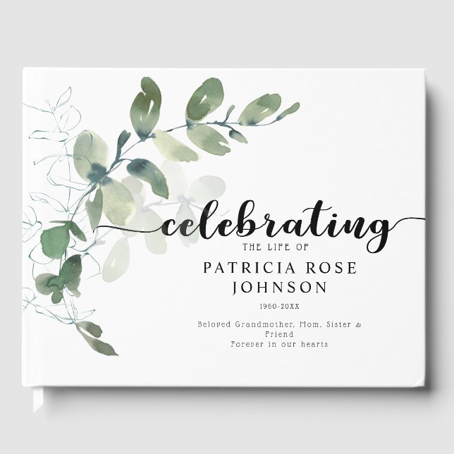 Livro De Visitas Memória Funeral Eucalyptus (Frente)