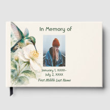 Livro de Visitas Memorial Beija-flor Flores Lavand