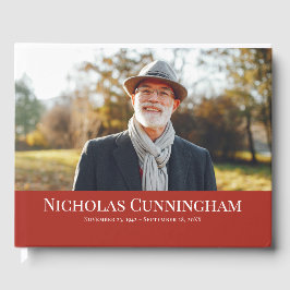 Livro De Visitas Memorial de Fotografia Personalizada do Monograma 