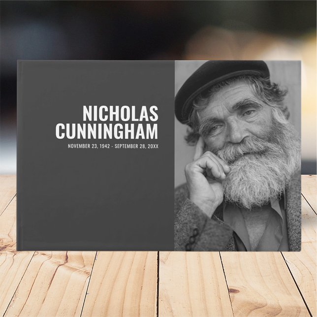 Livro De Visitas Memorial de Fotografias Moderno e Simples (Criador carregado)