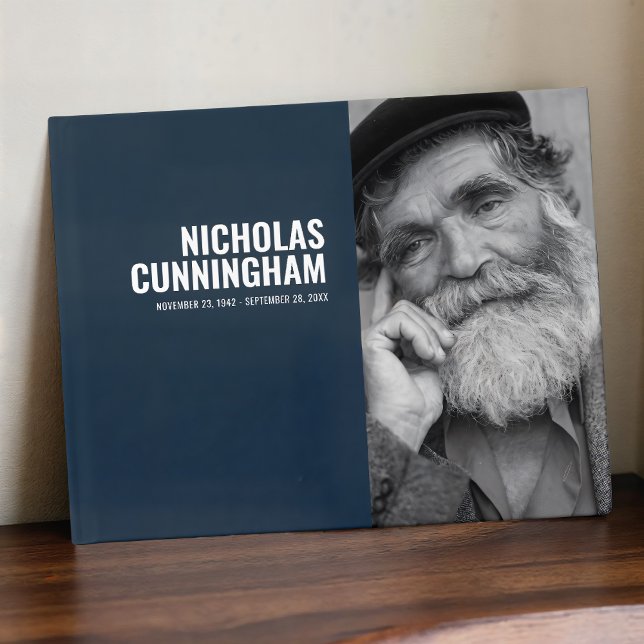 Livro De Visitas Memorial de Fotografias Moderno e Simples (Criador carregado)